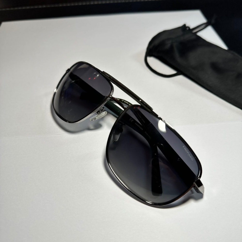Chopard Classic Racing SCHF81 Sunglasses Mens Gunmetal Carbon F/Polarized 62509p